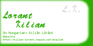 lorant kilian business card